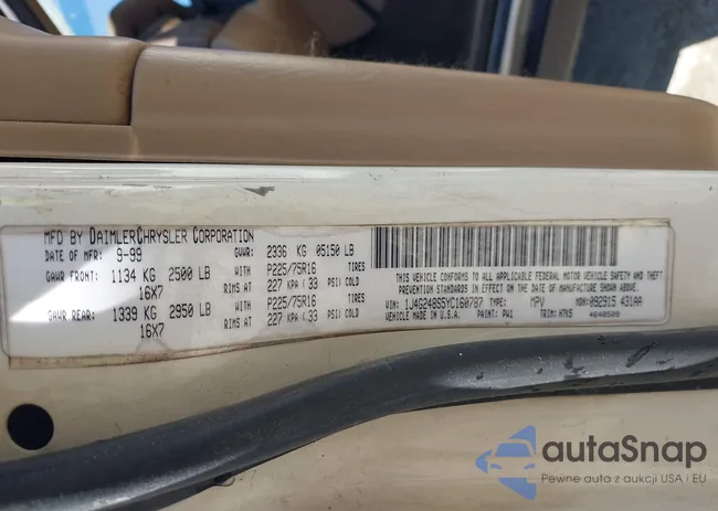 1J4G248S5YC160787: 43187909