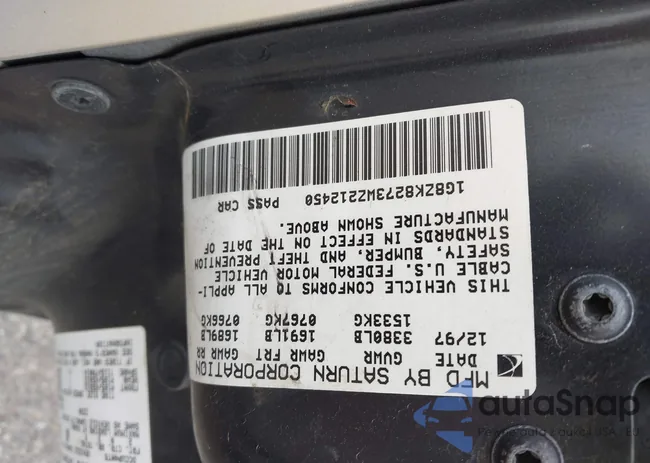 1G8ZK8273WZ212450: 43189008