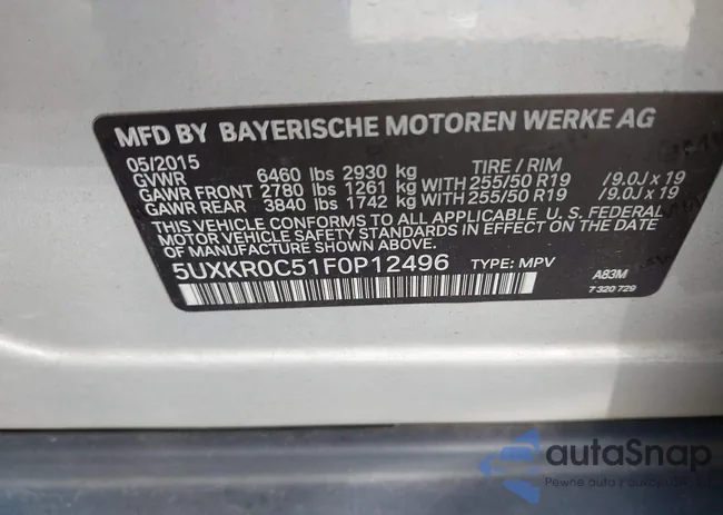 5UXKR0C51F0P12496: 43189054