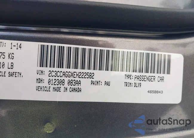 2C3CCAGGXEH222582: 43189367