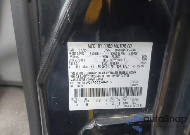 1FTSW21P36EA64169: 43189381