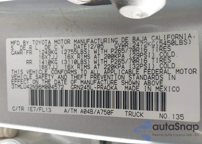 3TMLU42N96M004572: 43189414