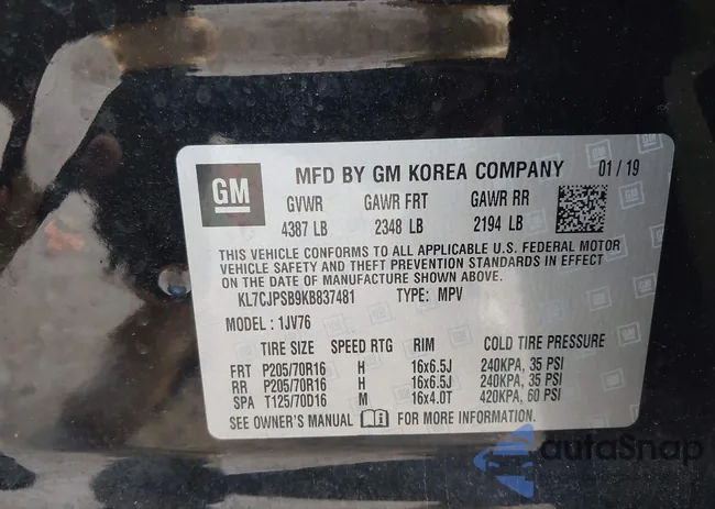 KL7CJPSB9KB837481: 43189575