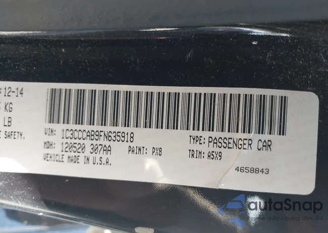 1C3CCCAB9FN635918: 43189576