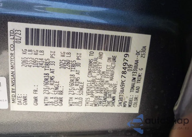 5N1BT3BA9PC784979: 43188628