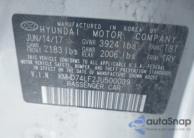 KMHD74LF2JU500039: 43188674