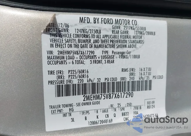 2MEHM75V87X617290: 43188693