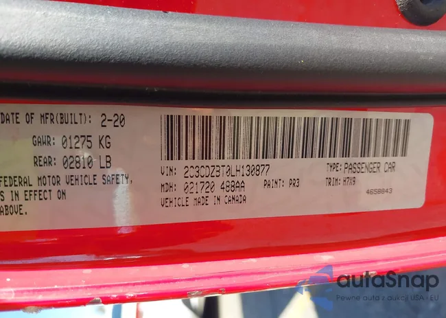 2C3CDZBT0LH130877: 43188702