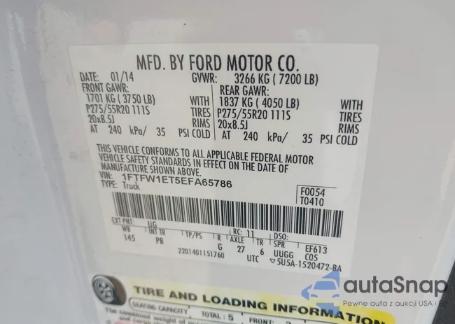 1FTFW1ET5EFA65786: 43188731