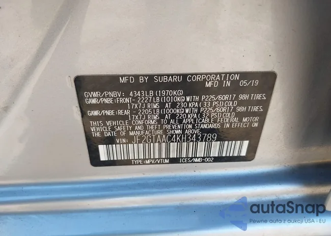 JF2GTAAC4KH343789: 43188804