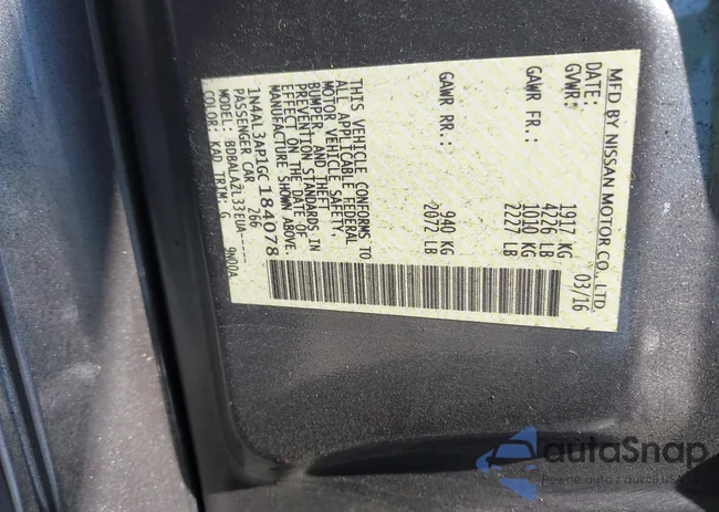 1N4AL3AP1GC184078: 43188911