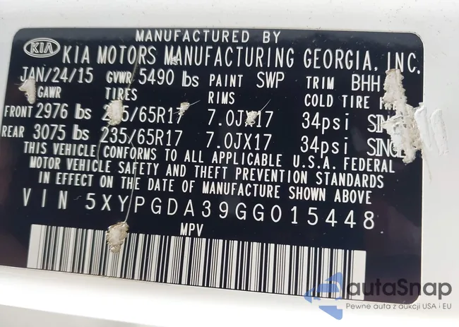 5XYPGDA39GG015448: 43188934