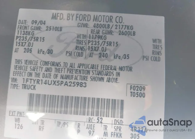 1FTYR14UX5PA25983: 43188946