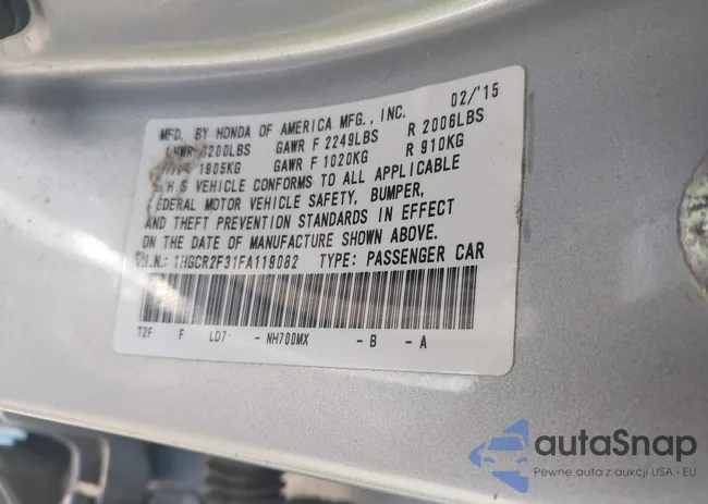 1HGCR2F31FA119082: 43189984