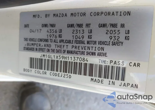 JM1GL1X59H1137084: 43189997