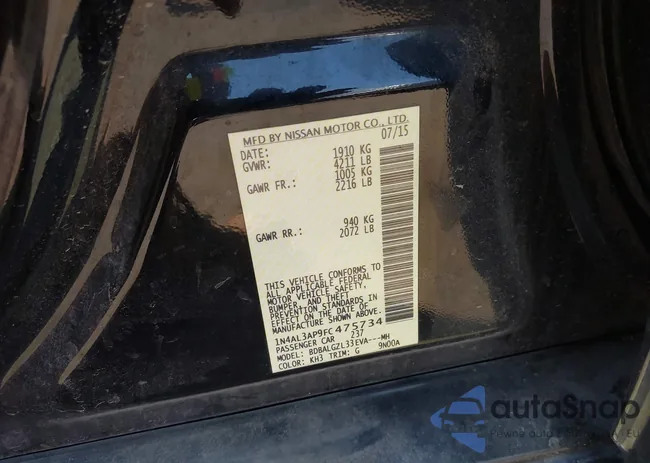 1N4AL3AP9FC475734: 43190128