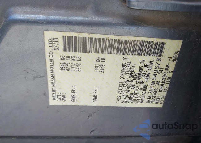 1N4AL2AP9AN549578: 43190279