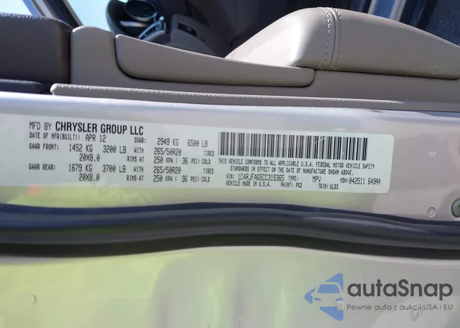 1C4RJFAG5CC315365: 43190299