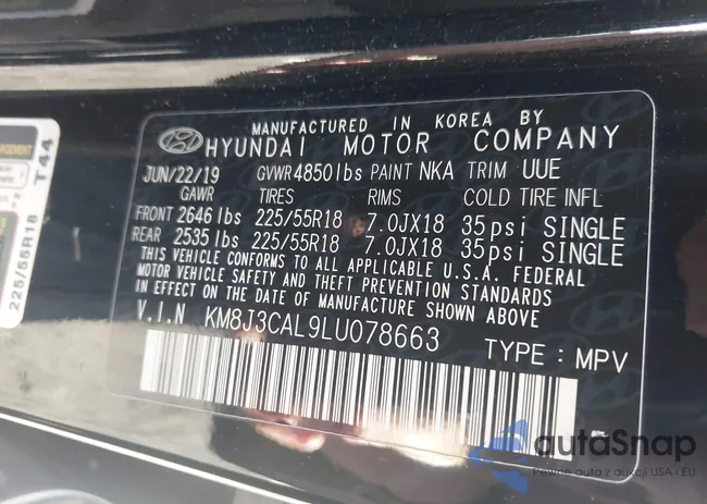 KM8J3CAL9LU078663: 43190359