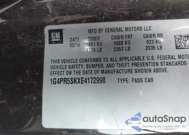 1G4PR5SKXE4172998: 43190434