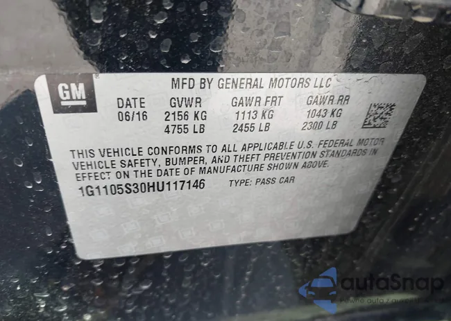 1G1105S30HU117146: 43190443