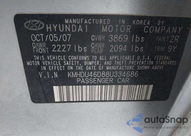 KMHDU46D88U334686: 43190509