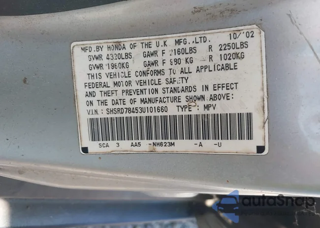 SHSRD78453U101660: 43189632