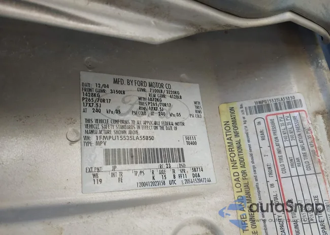 1FMPU15535LA55850: 43189897