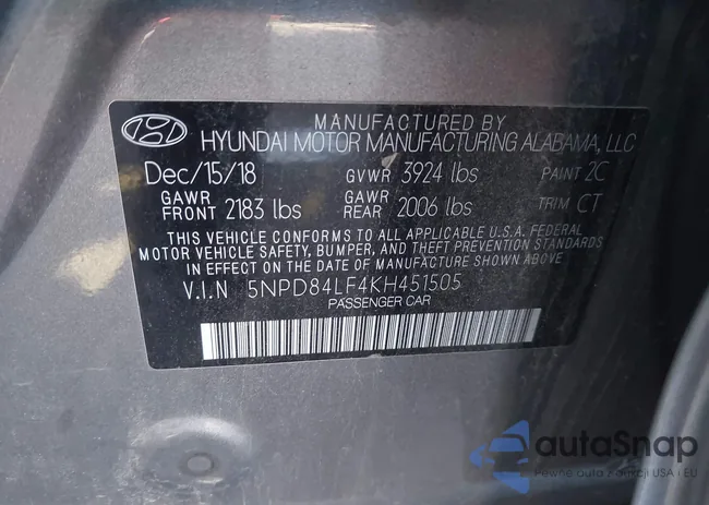 5NPD84LF4KH451505: 43189932