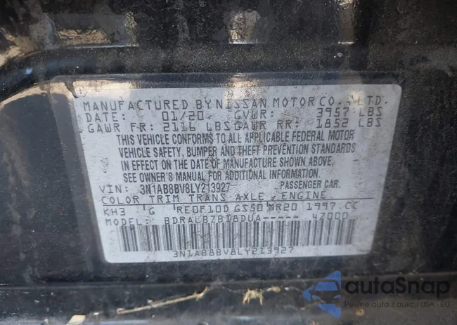 3N1AB8BV8LY213927: 43190968