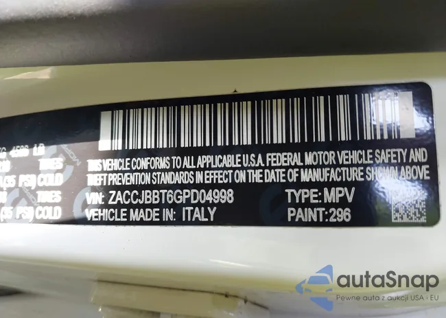 ZACCJBBT6GPD04998: 43190980