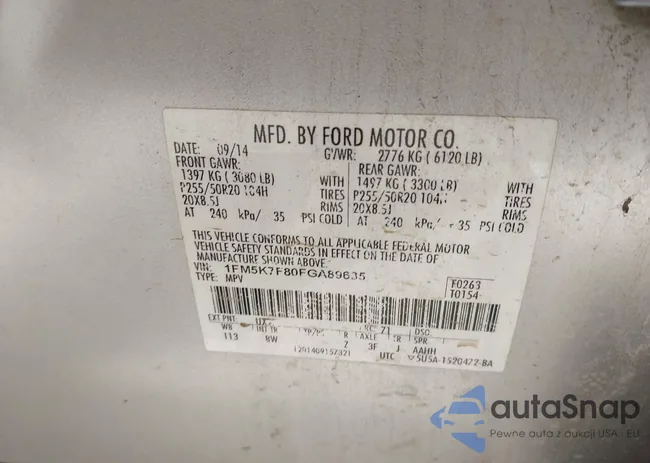 1FM5K7F80FGA89635: 43191030