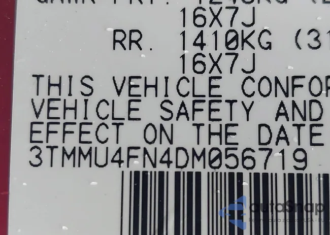 3TMMU4FN4DM056719: 43191054