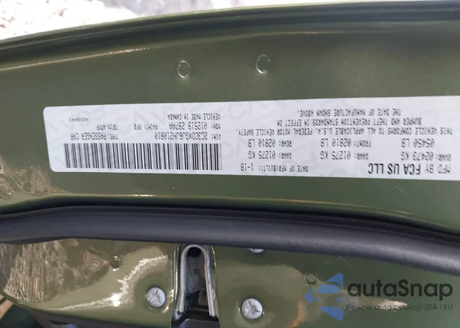 2C3CDXGJ6JH210810: 43191076