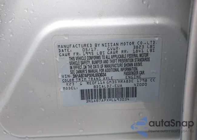 3N1AB7APXHL693034: 43191126