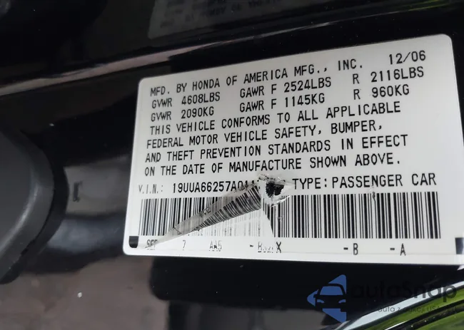 19UUA66257A011768: 43191249