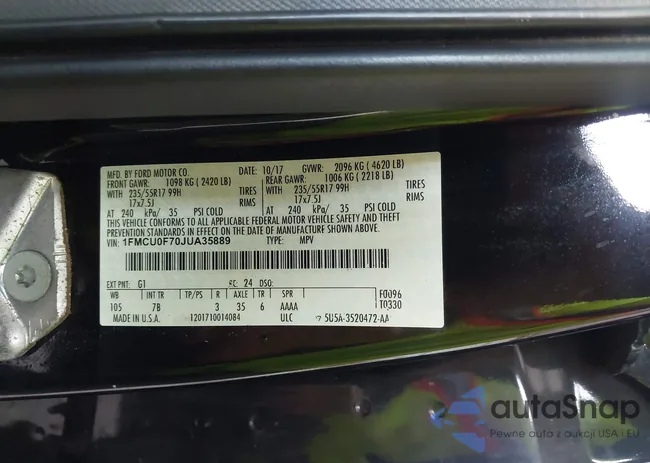 1FMCU0F70JUA35889: 43191293