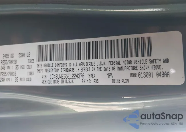 1C4BJWEG5EL224370: 43191415