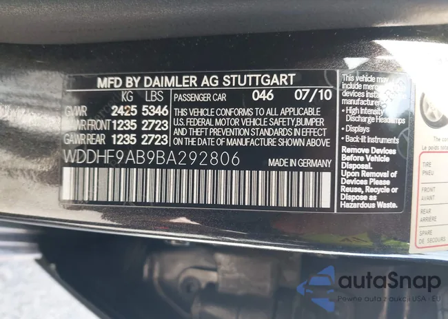 WDDHF9AB9BA292806: 43191488