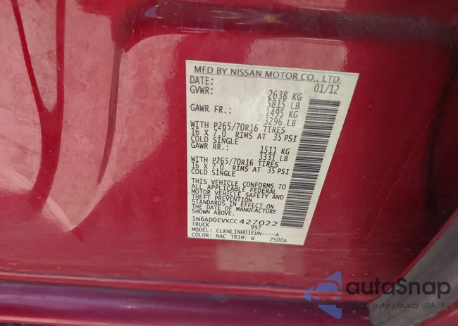 1N6AD0EVXCC427022: 43191511