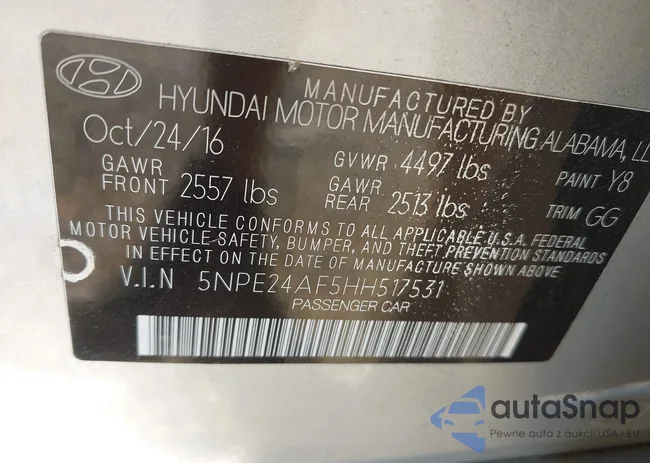 5NPE24AF5HH517531: 43191535