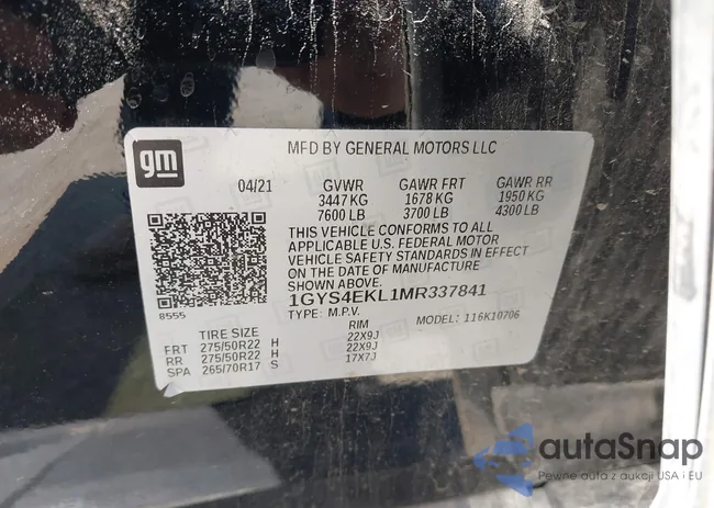 1GYS4EKL1MR337841: 43191545