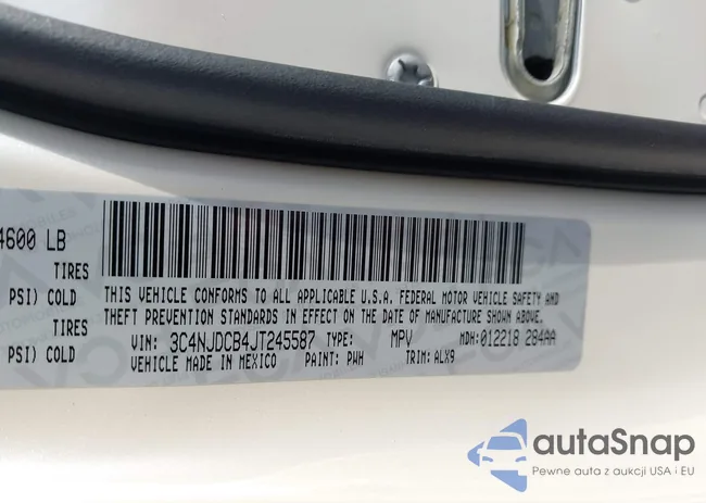 3C4NJDCB4JT245587: 43190682