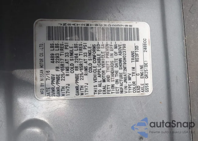 JN8AT2MT9GW023798: 43190767