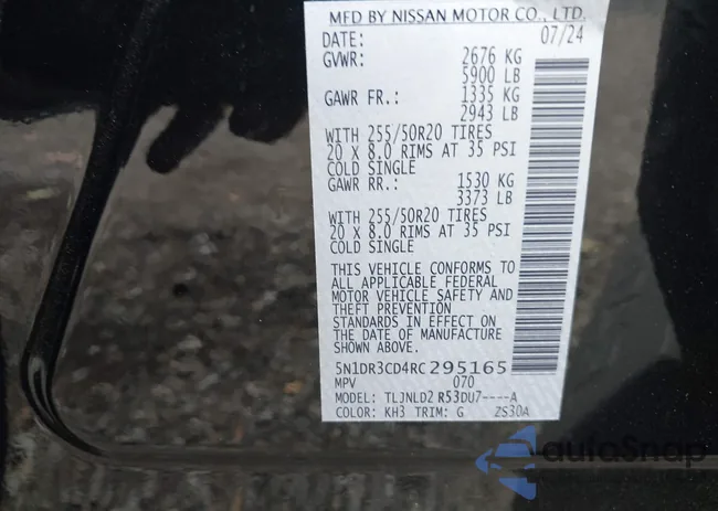 5N1DR3CD4RC295165: 43190793