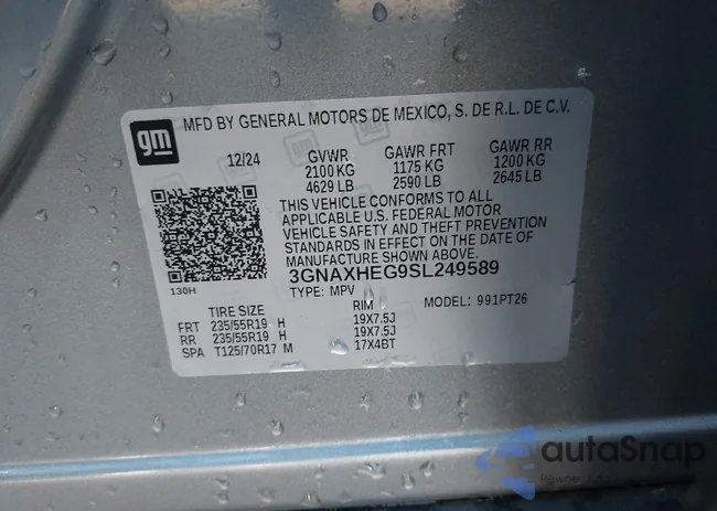 3GNAXHEG9SL249589: 43190823