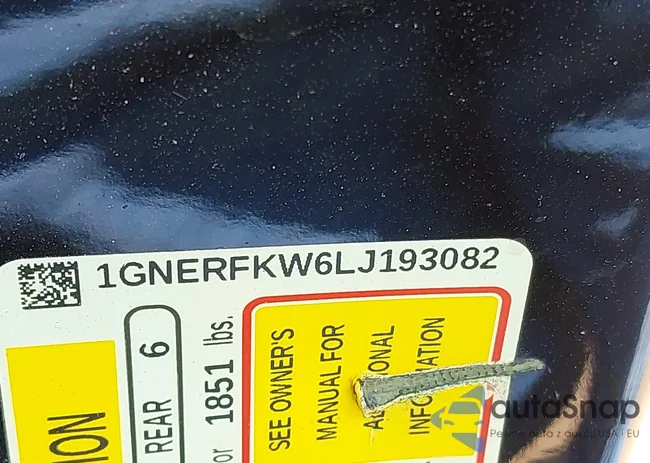 1GNERFKW6LJ193082: 43190831