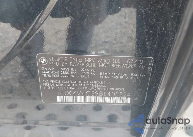 5UXZV4C59BL405524: 43190857