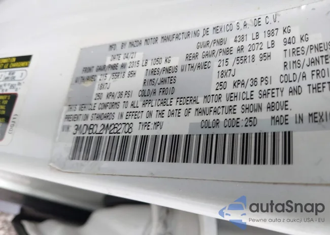 3MVDMBCL2MM262708: 43191986