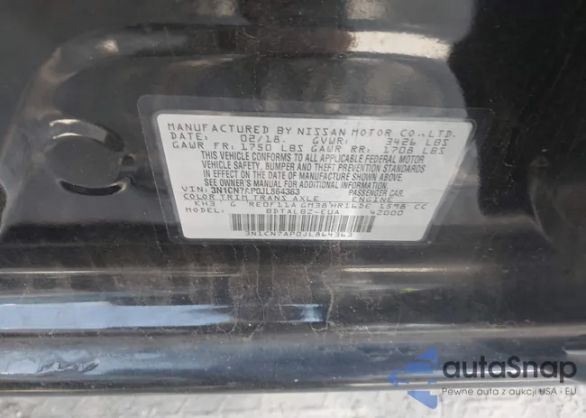 3N1CN7AP0JL864363: 43192068